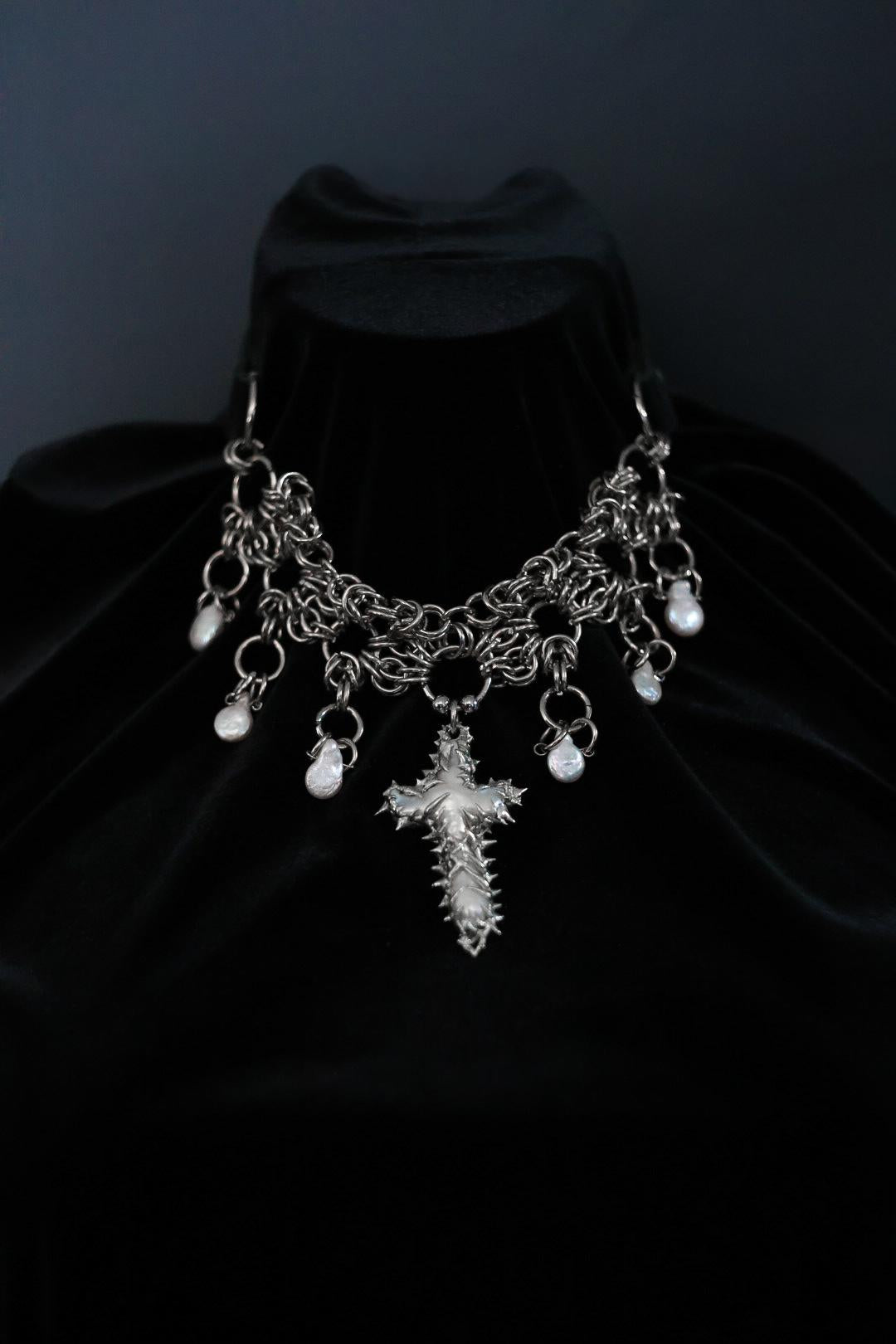 Frankenstein Soft-Soldered Chainmail Necklace