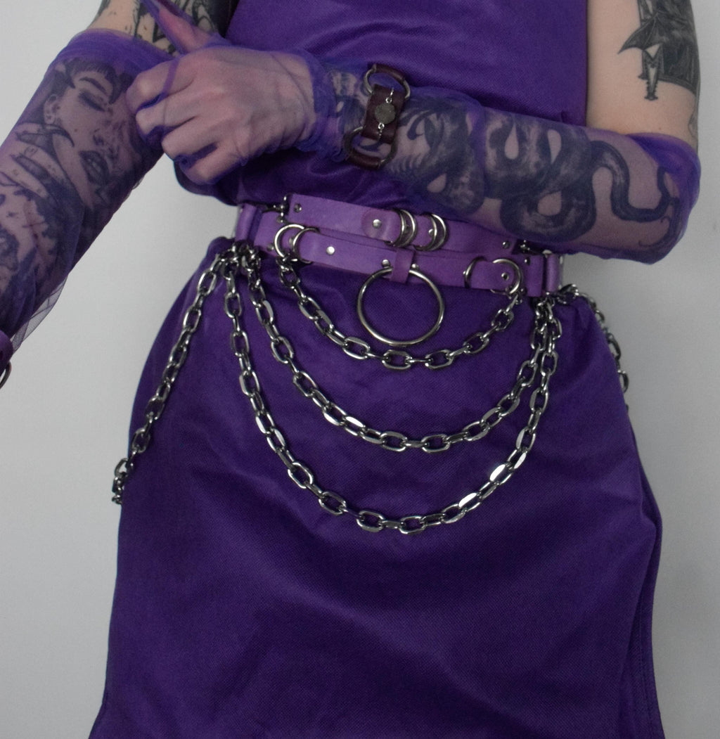 MASSIVE CHAIN BELT: lilac