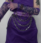 MASSIVE CHAIN BELT: lilac