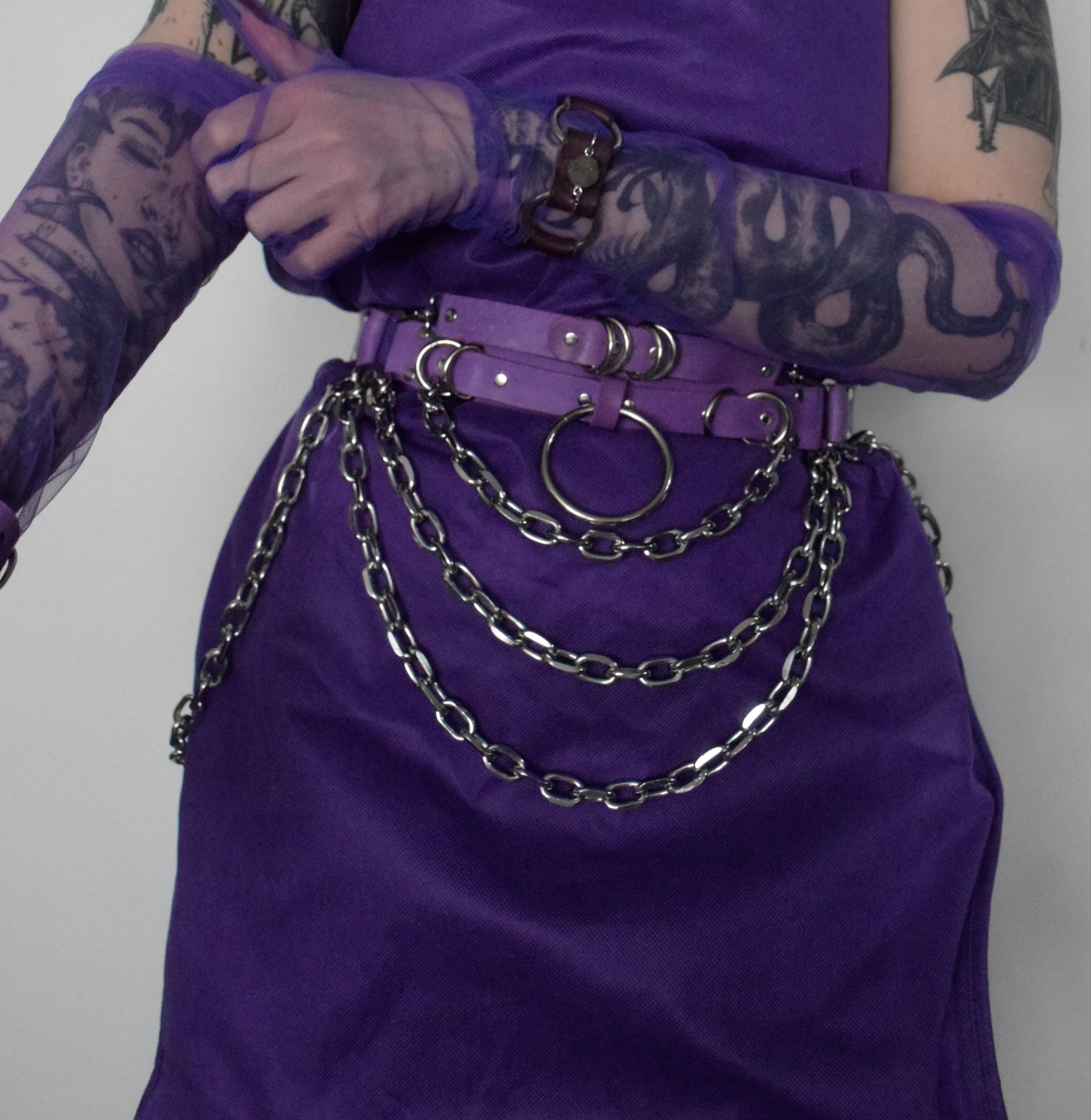 MASSIVE CHAIN BELT: lilac