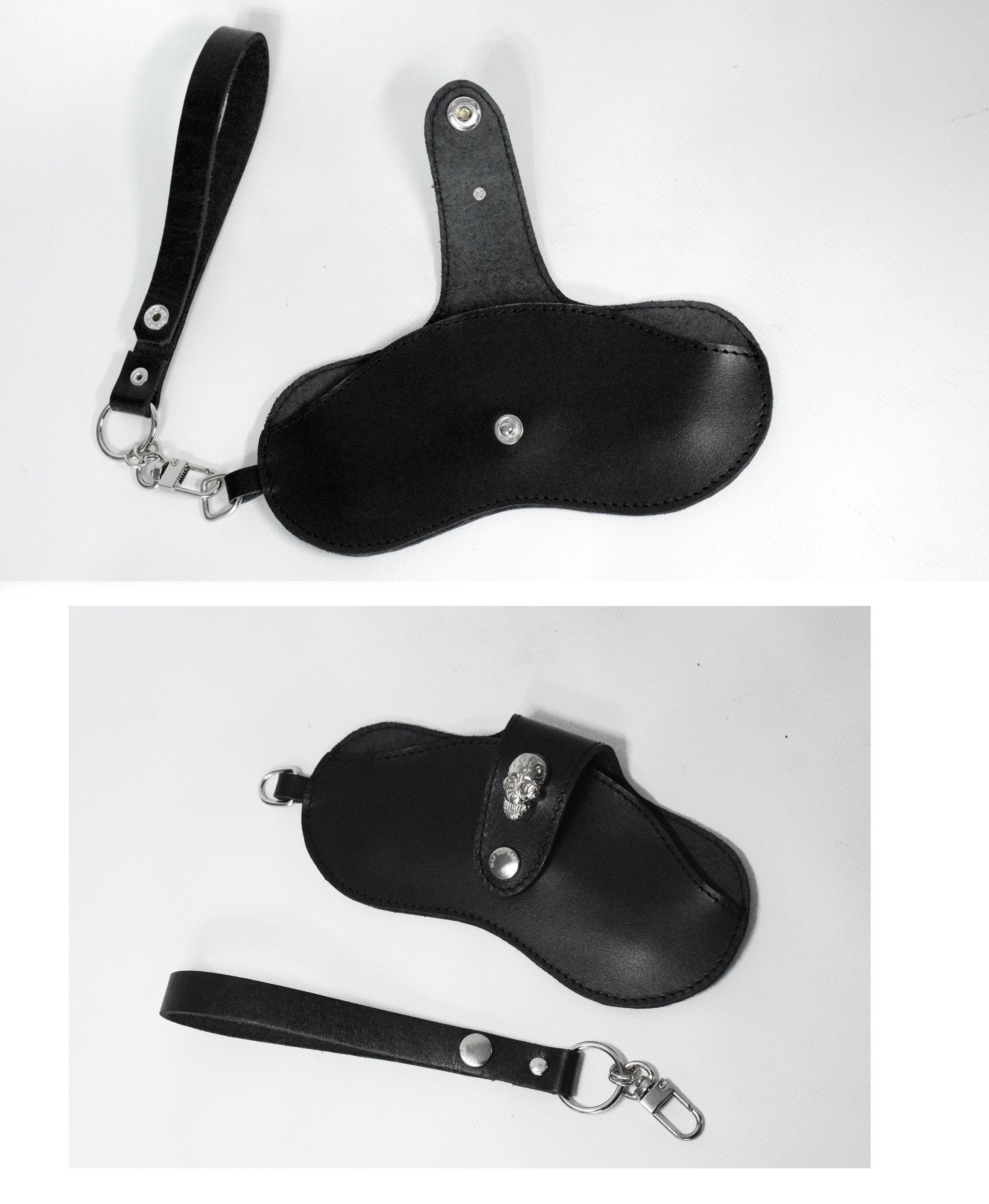 SKULL Leather Sunglasses Case