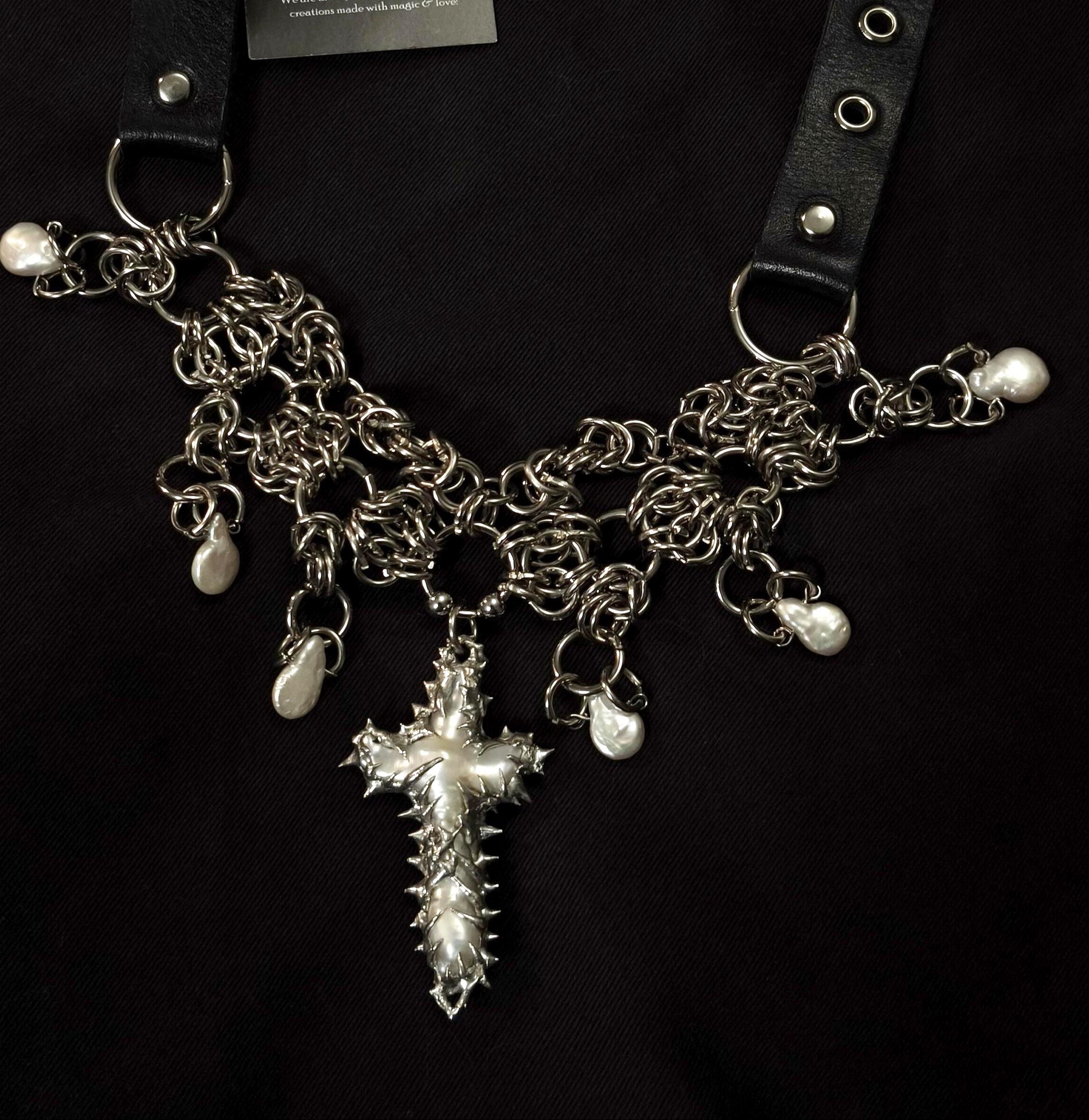 Frankenstein Soft-Soldered Chainmail Necklace