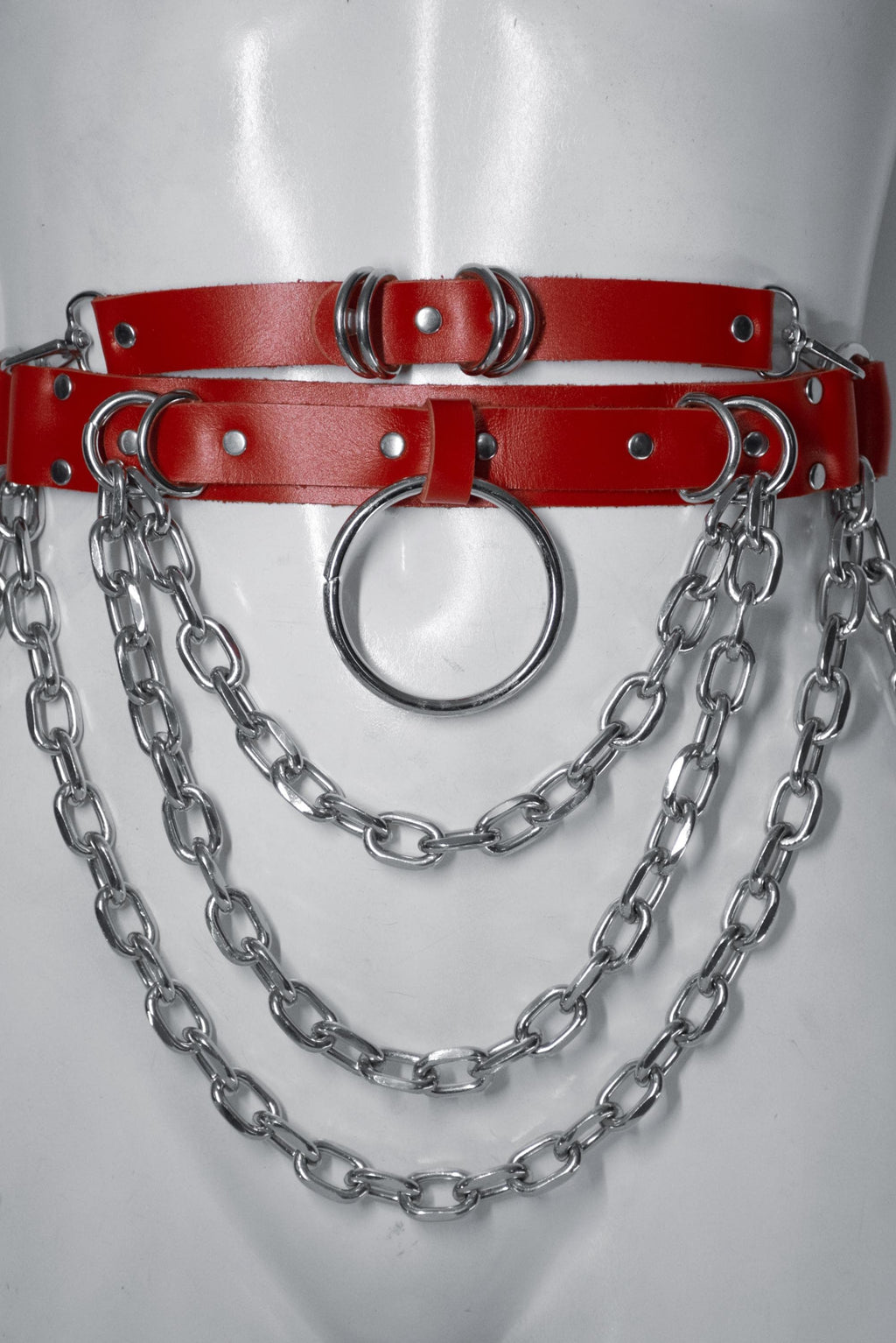 MASSIVE CHAIN BELT: Red