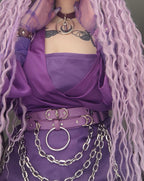 MASSIVE CHAIN BELT: lilac