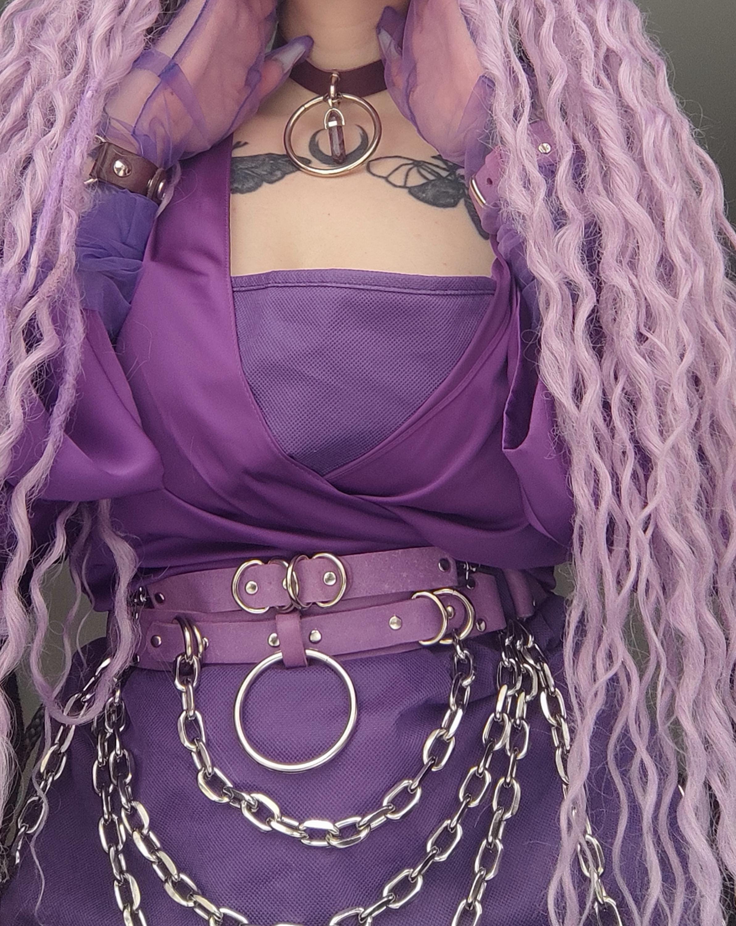 MASSIVE CHAIN BELT: lilac