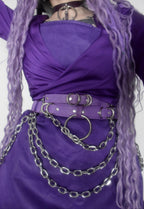 MASSIVE CHAIN BELT: lilac