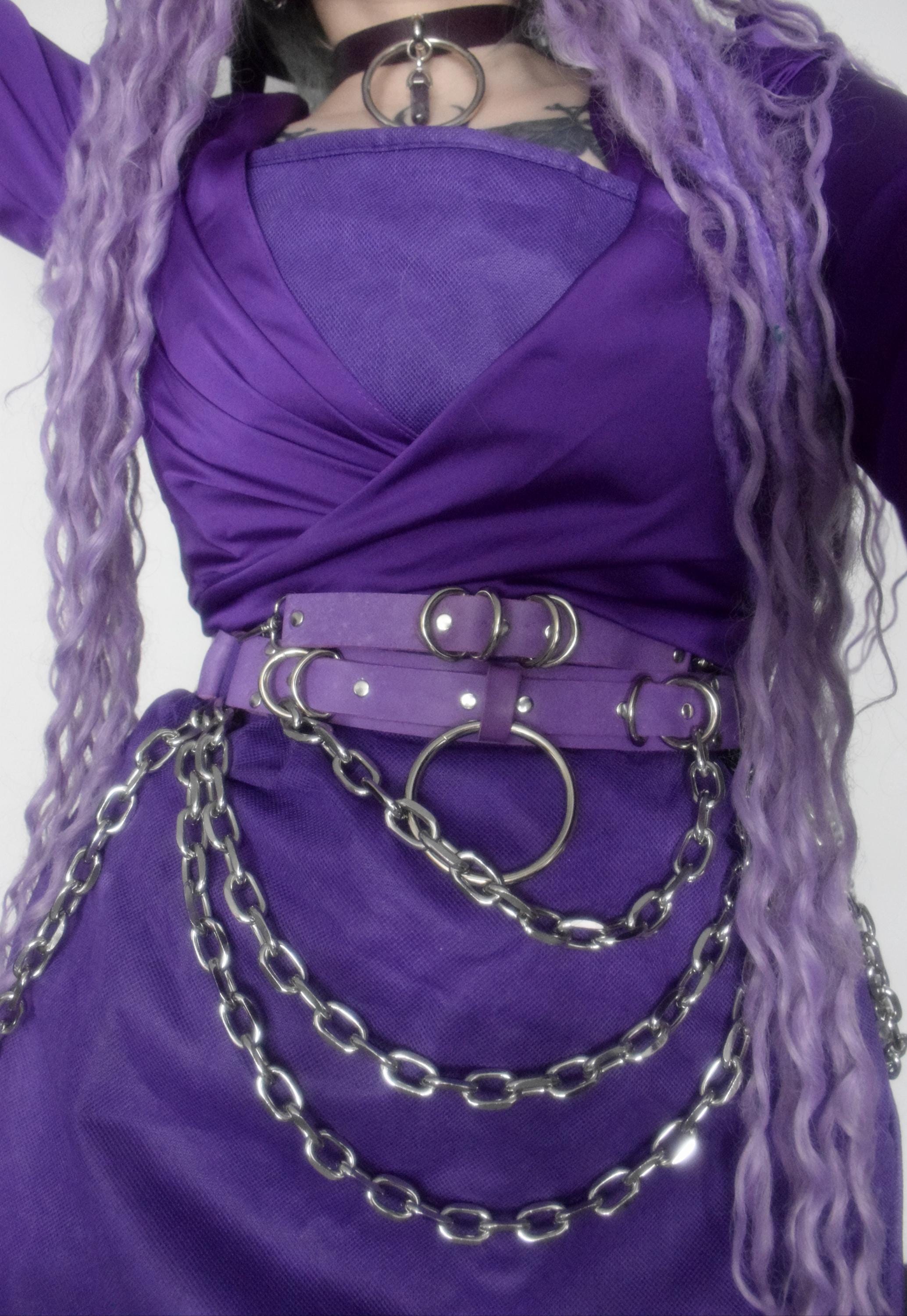 MASSIVE CHAIN BELT: lilac
