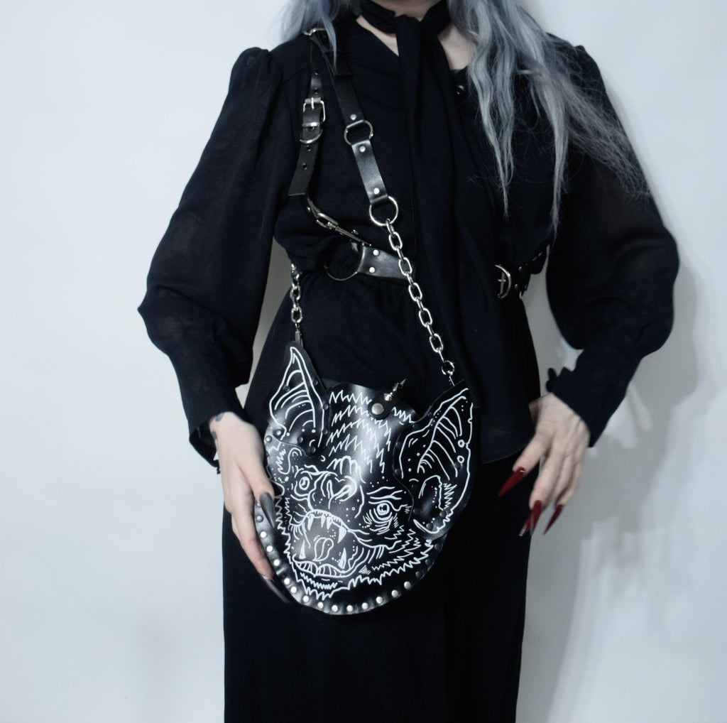 Vampire Bat Leather Bag