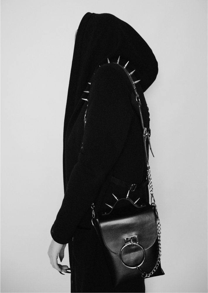 NOIR MINI Spiked purse