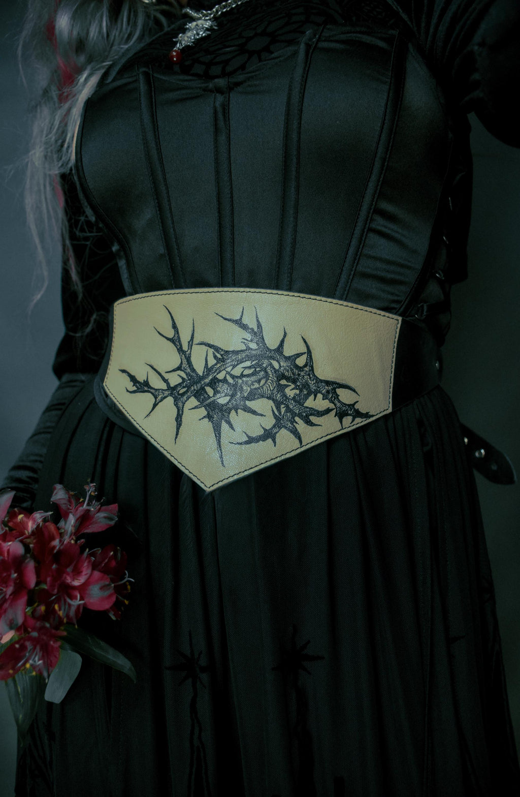 THORN Leather corset belt