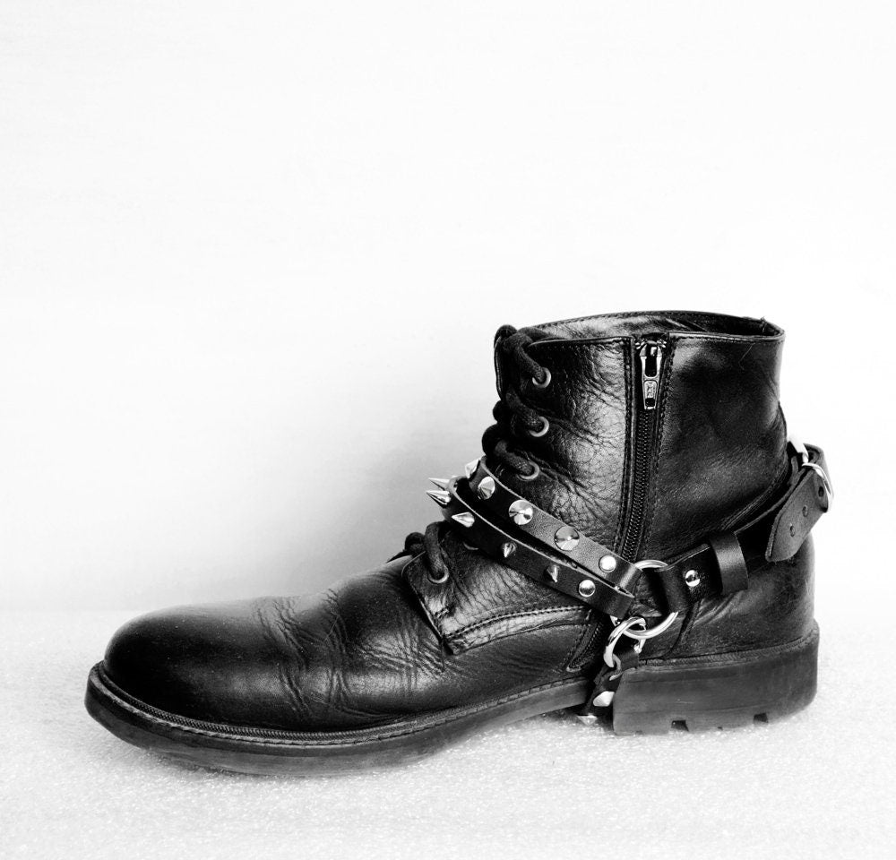 Spiked Leather Shoe Harness