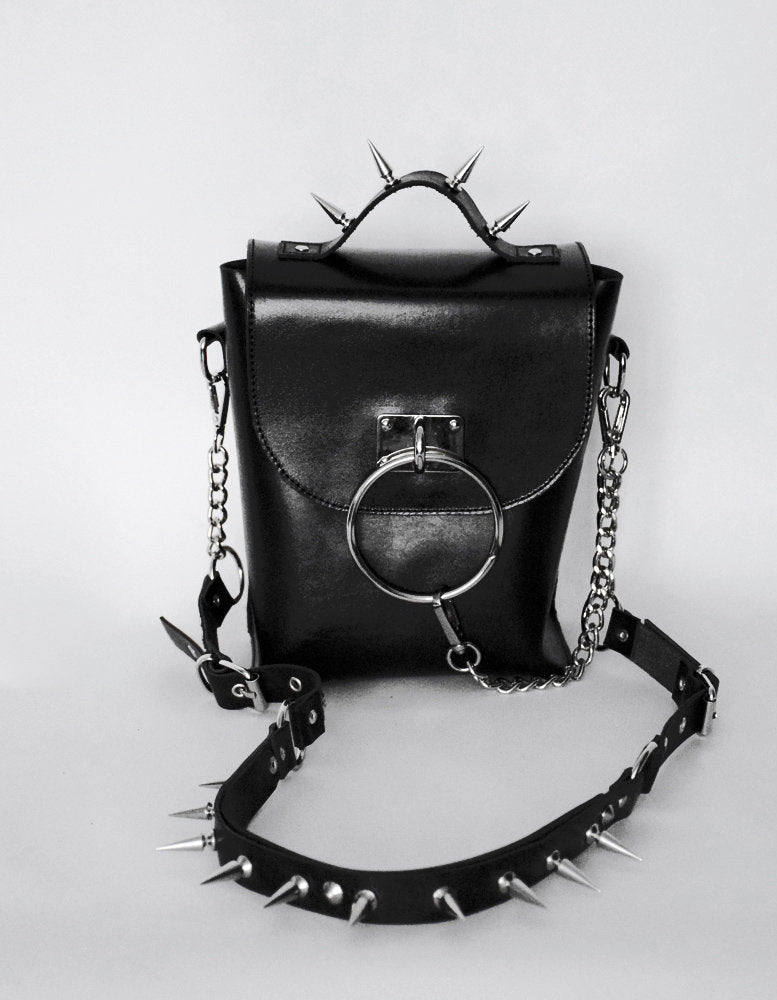 NOIR MINI Spiked purse