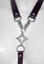 Quatrefoil Leather Harness - Marsala