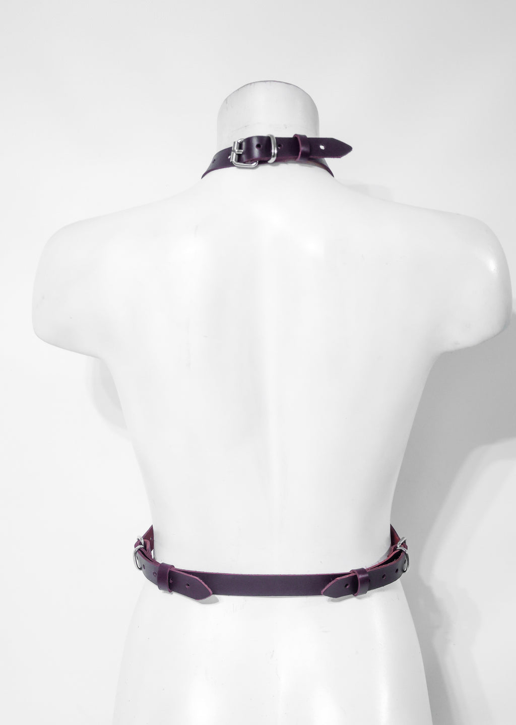 Quatrefoil Leather Harness - Marsala