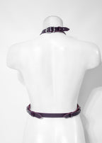 Quatrefoil Leather Harness - Marsala