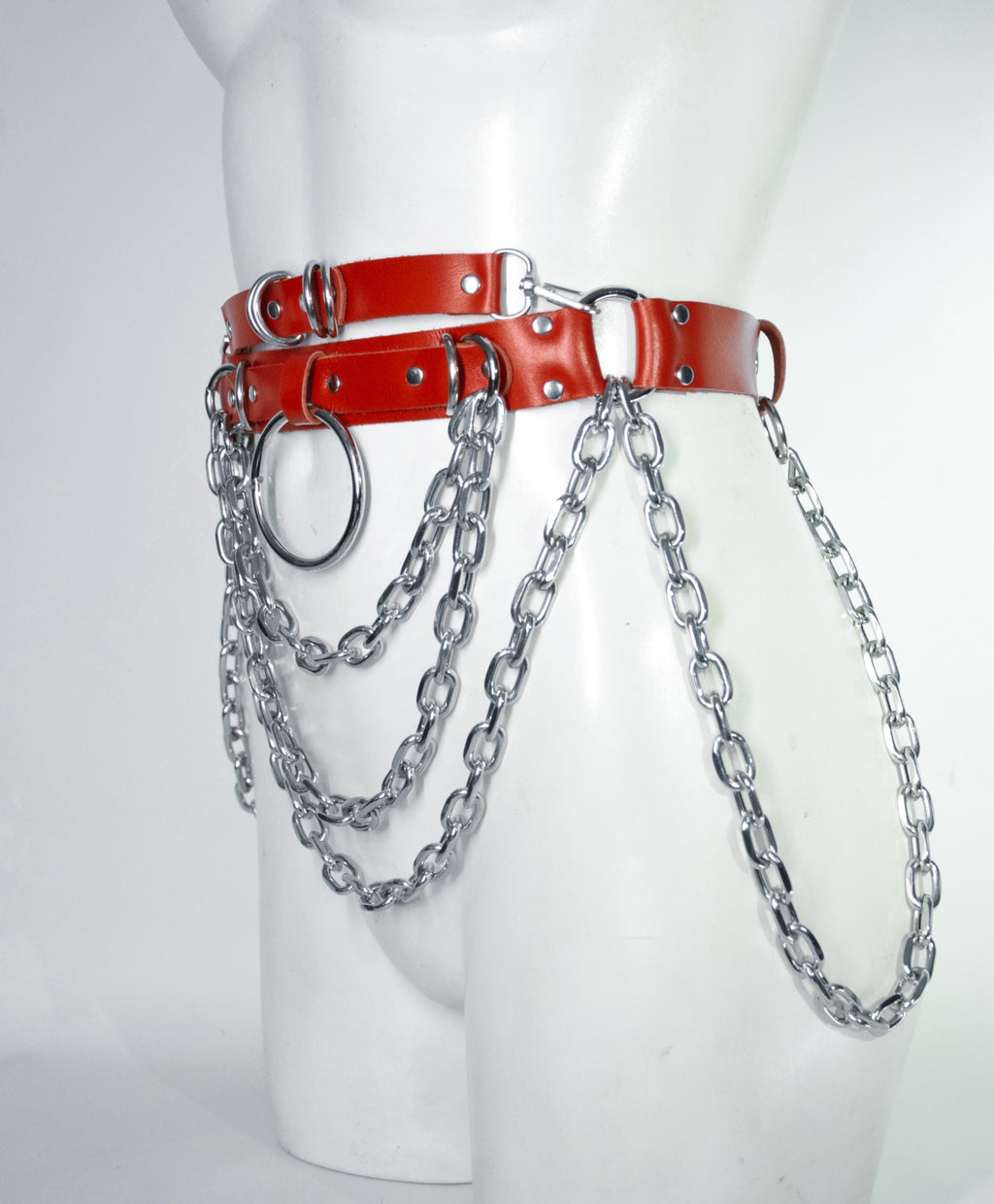 MASSIVE CHAIN BELT: Red