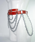 MASSIVE CHAIN BELT: Red