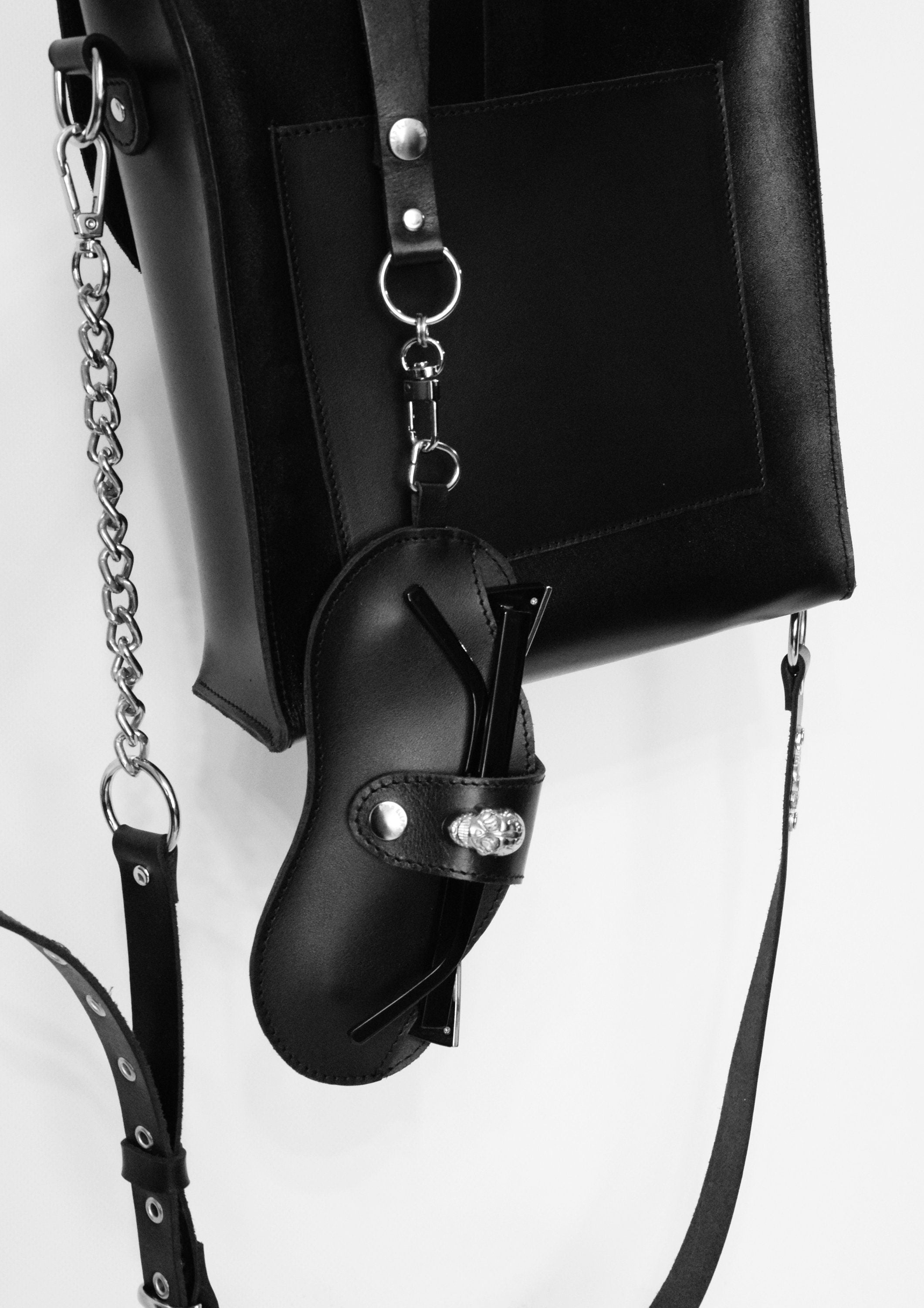 SKULL Leather Sunglasses Case