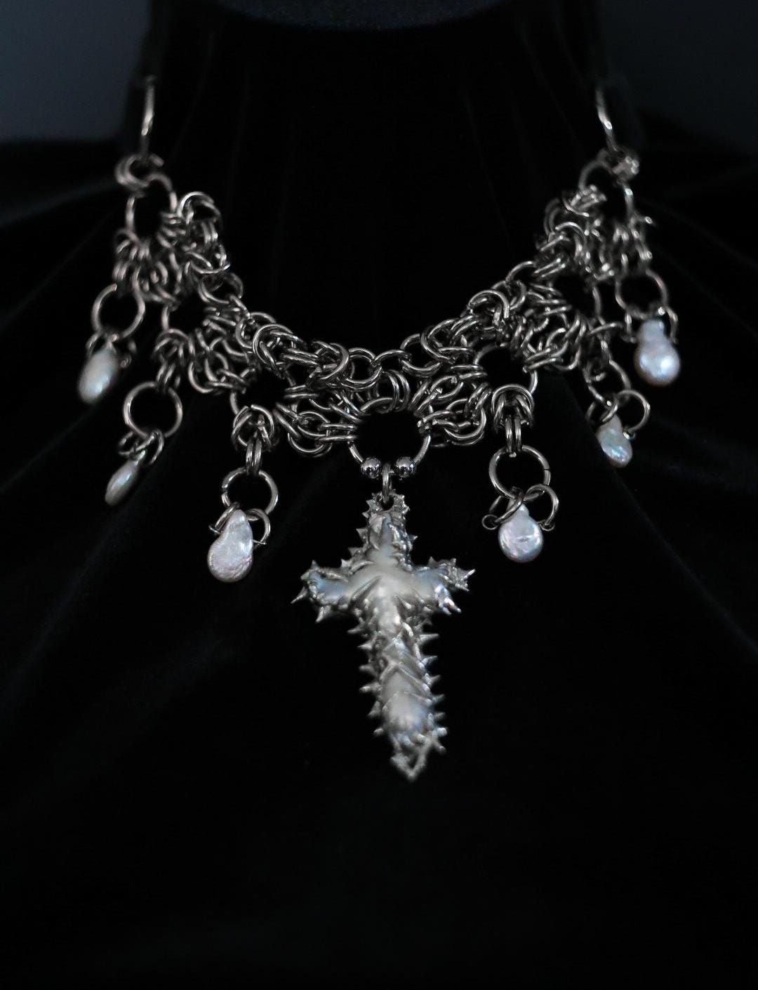Frankenstein Soft-Soldered Chainmail Necklace