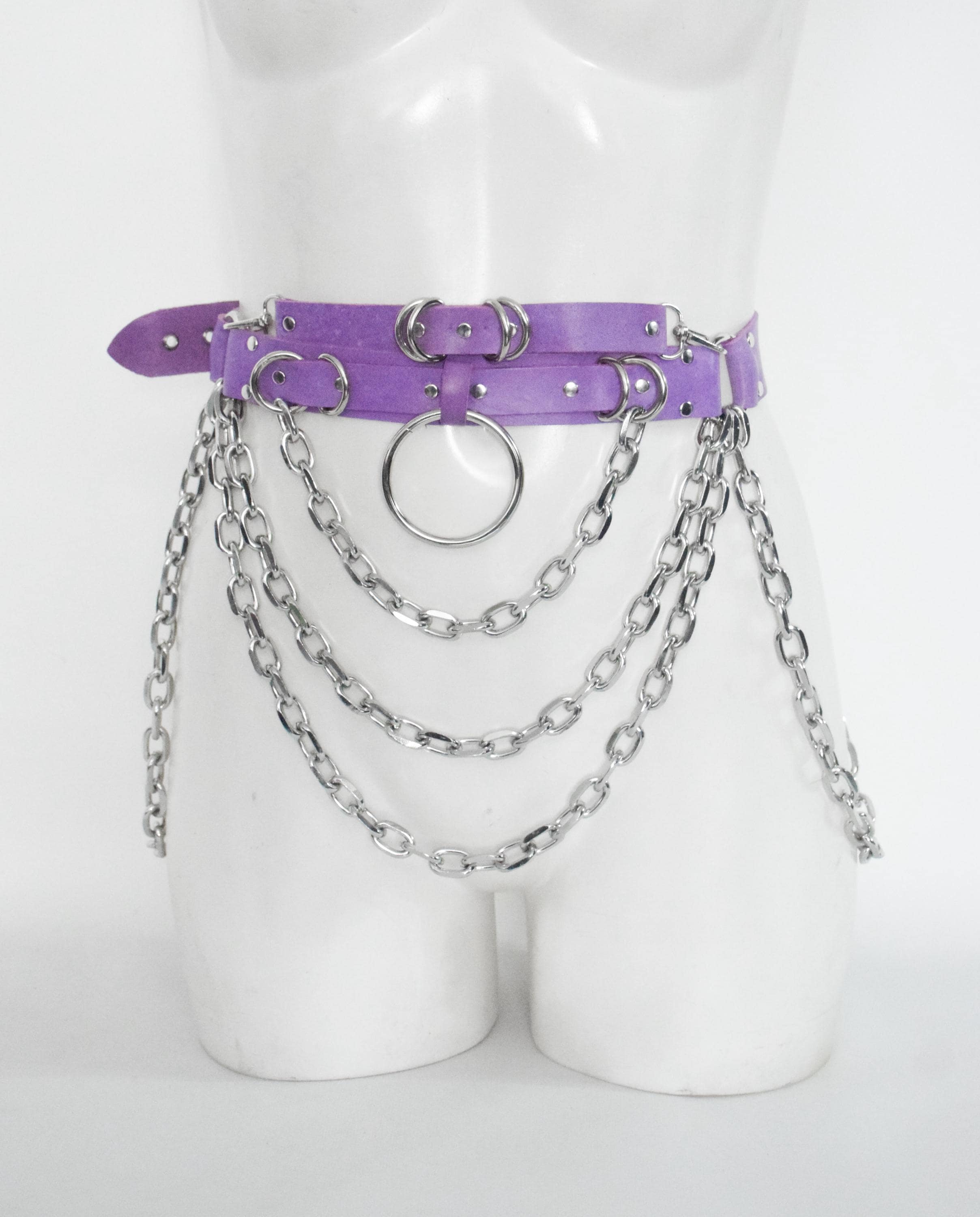 MASSIVE CHAIN BELT: lilac