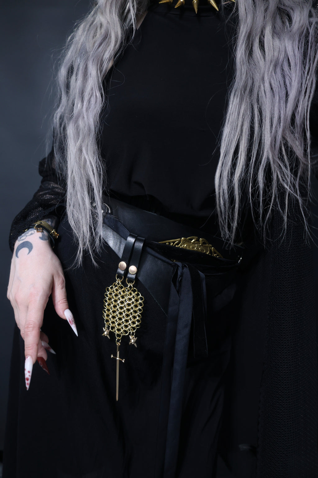 MORGENSTERN CHATELAINE: sword & flail ball