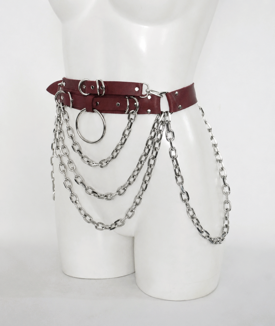 MASSIVE CHAIN BELT: Marsala