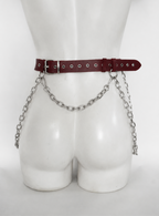 MASSIVE CHAIN BELT: Marsala