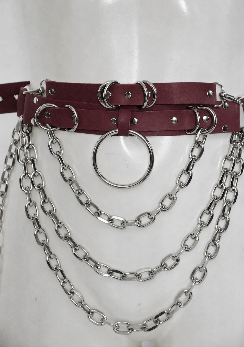 MASSIVE CHAIN BELT: Marsala