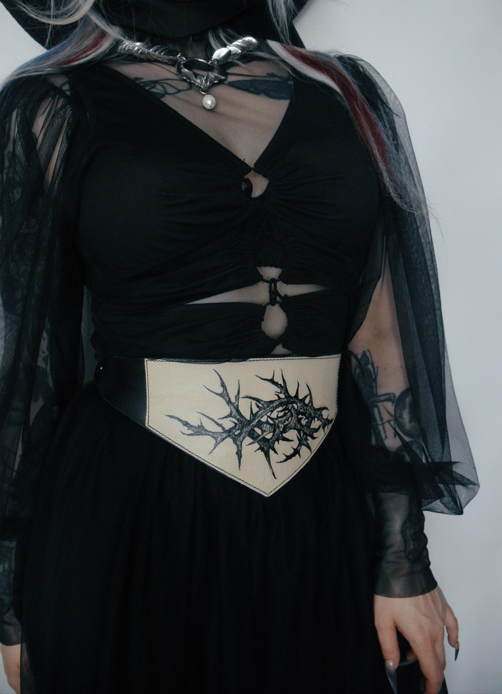 THORN Leather corset belt