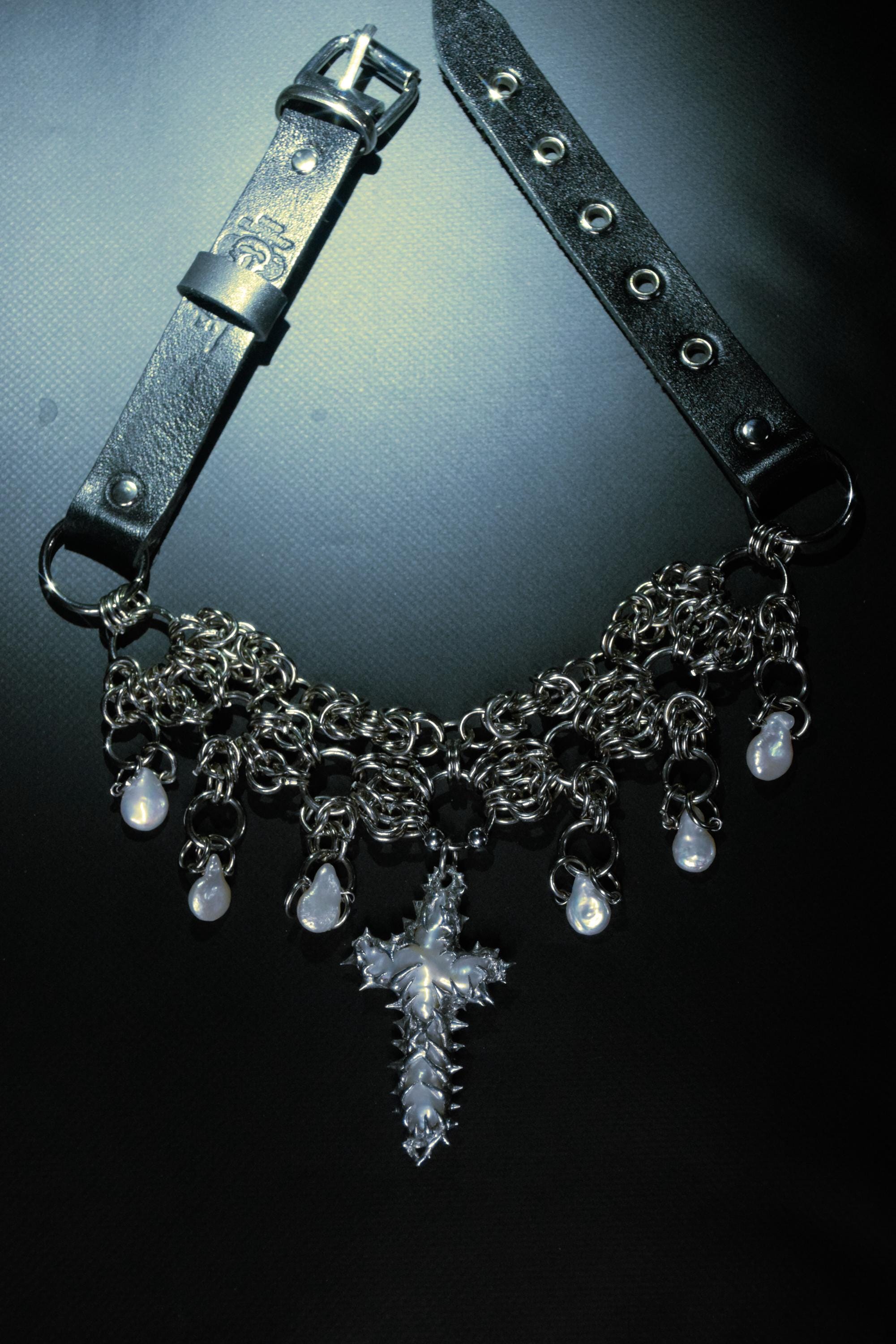 Frankenstein Soft-Soldered Chainmail Necklace