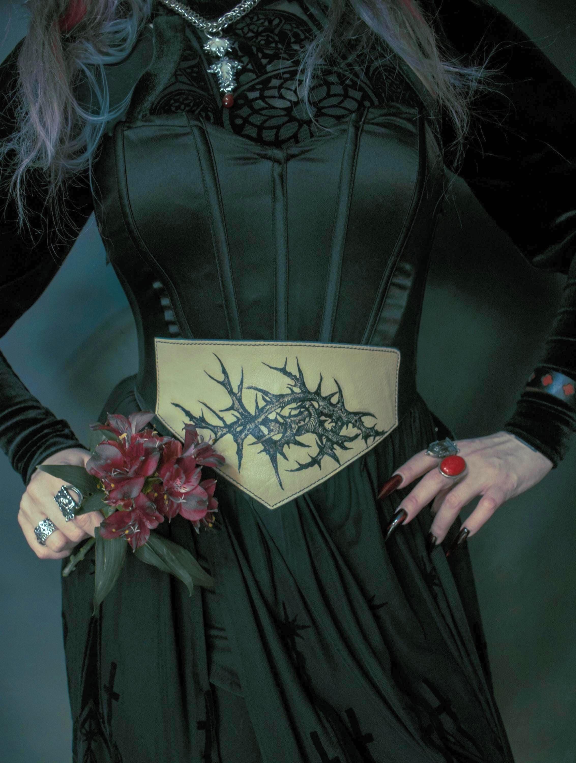 THORN Leather corset belt