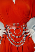 MASSIVE CHAIN BELT: Red