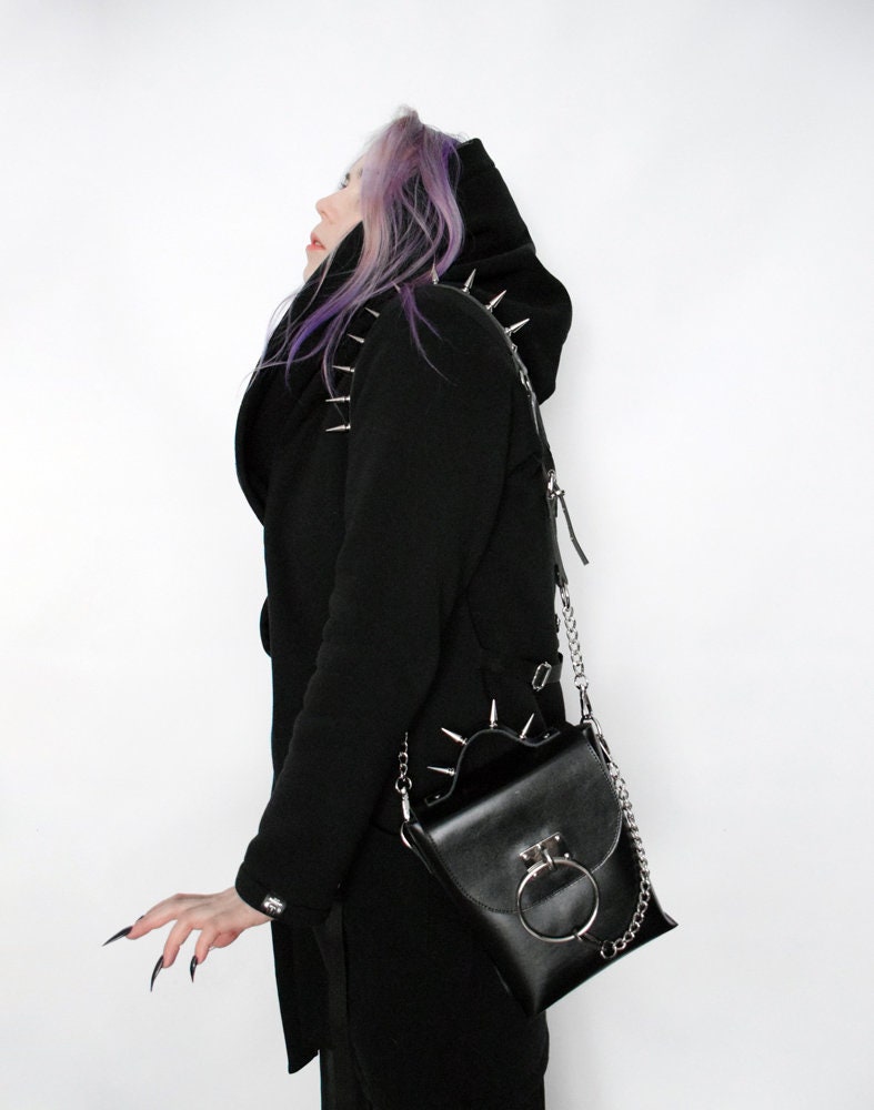NOIR MINI Spiked purse