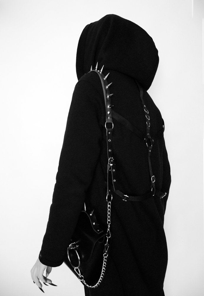 NOIR MINI Spiked purse