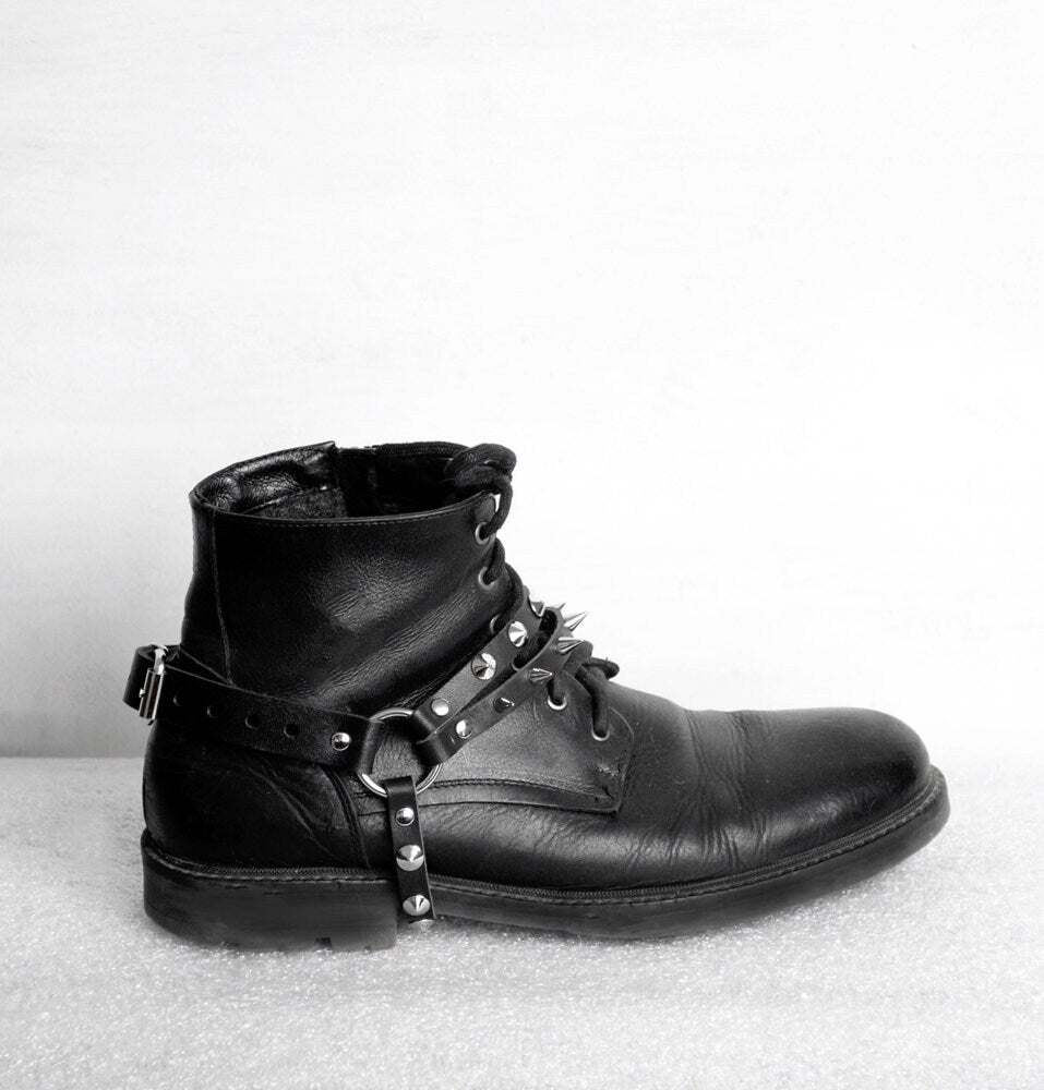 Spiked Leather Shoe Harness