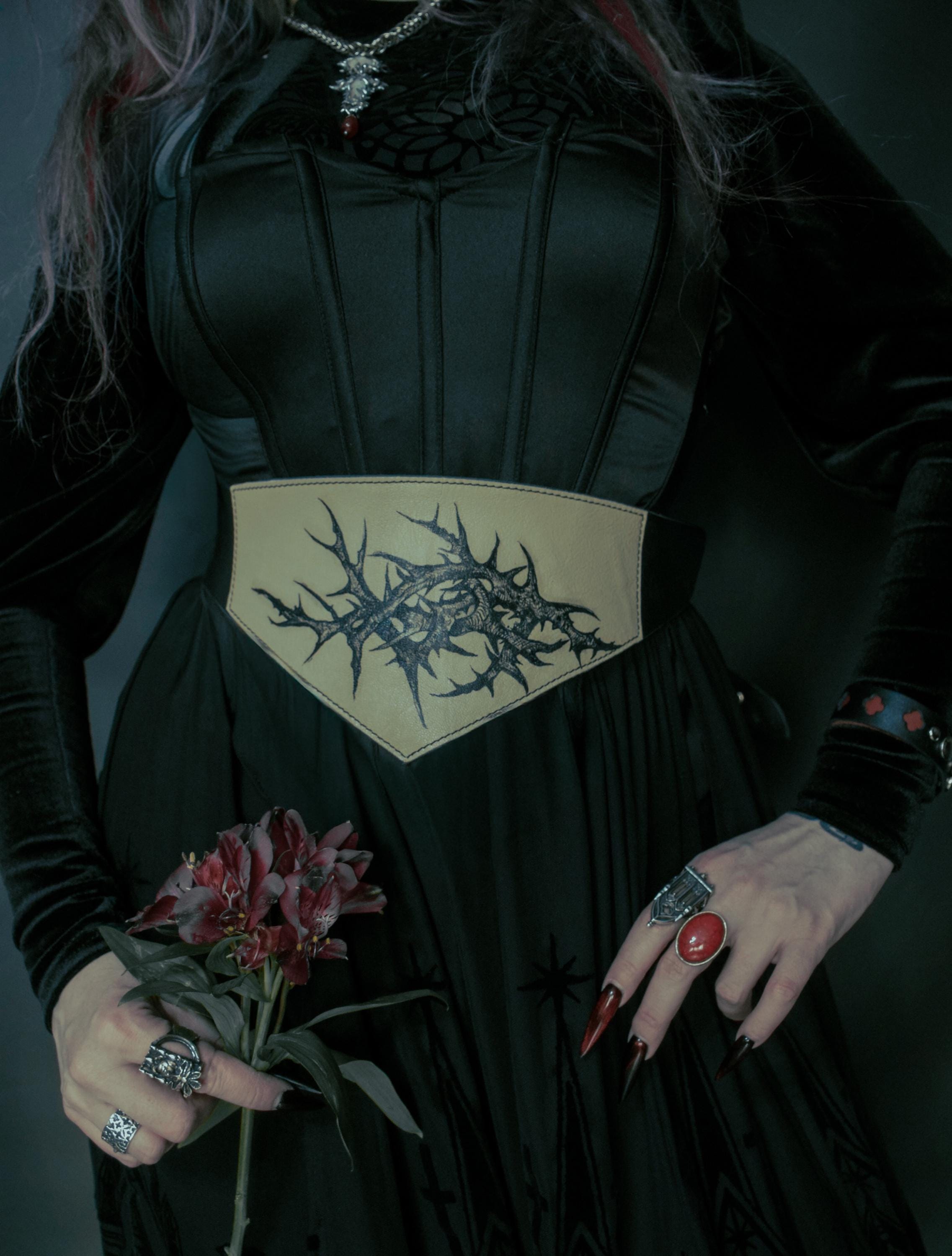 THORN Leather corset belt