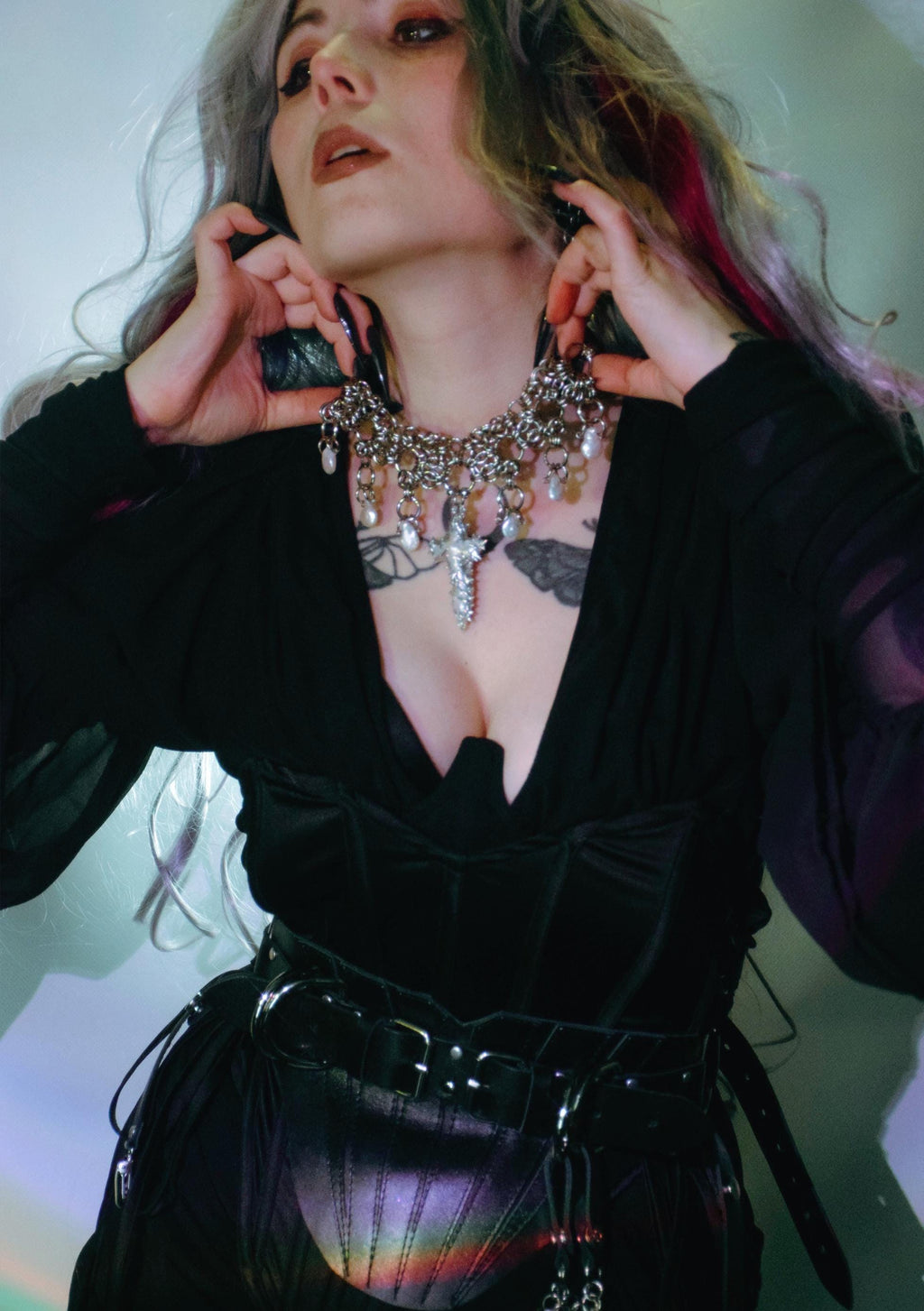 Frankenstein Soft-Soldered Chainmail Necklace