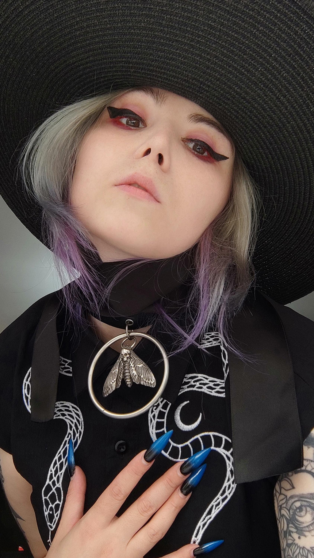 MIDNIGHT CHOKER -Sword, Snake, Moth