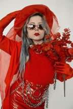 MASSIVE CHAIN BELT: Red