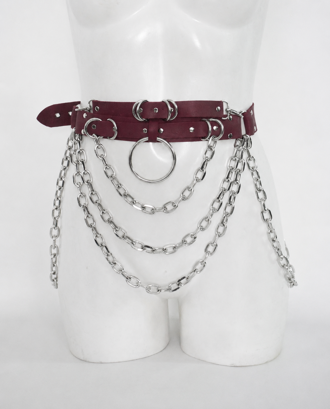 MASSIVE CHAIN BELT: Marsala