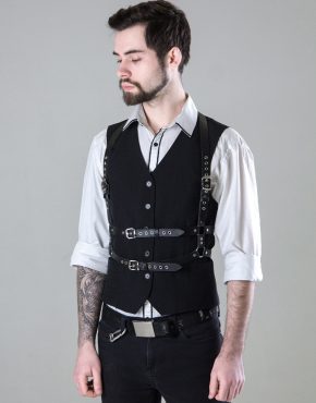 mens leather body harness