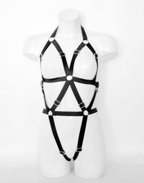 full body harness with buckles made of elastic straps