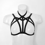 open bust bra harness made of elastic