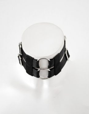 elastic double choker with rings