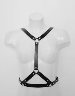 chest strap harness made of real leather