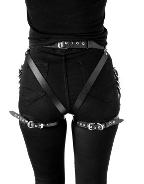 back thong straps of garter belt harness