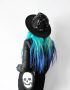 pastel goth lady in black pentagram hat
