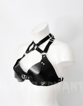 womens bra harness made of leather