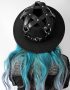 pentagram fedora hat with leather harness