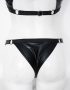 black wetlook bikini panties, gothic lingerie